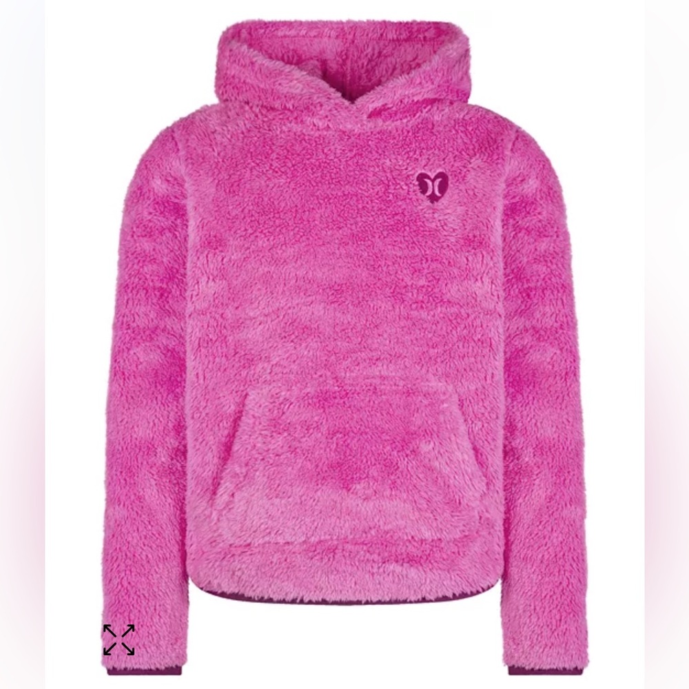 Hurley Pink Sherpa Pullover Hoodie for Girls
